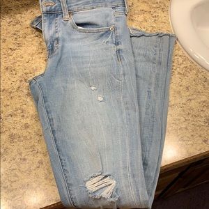 Aero distressed ankle jeans